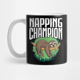 Funny Sloth Napping Champion Mug